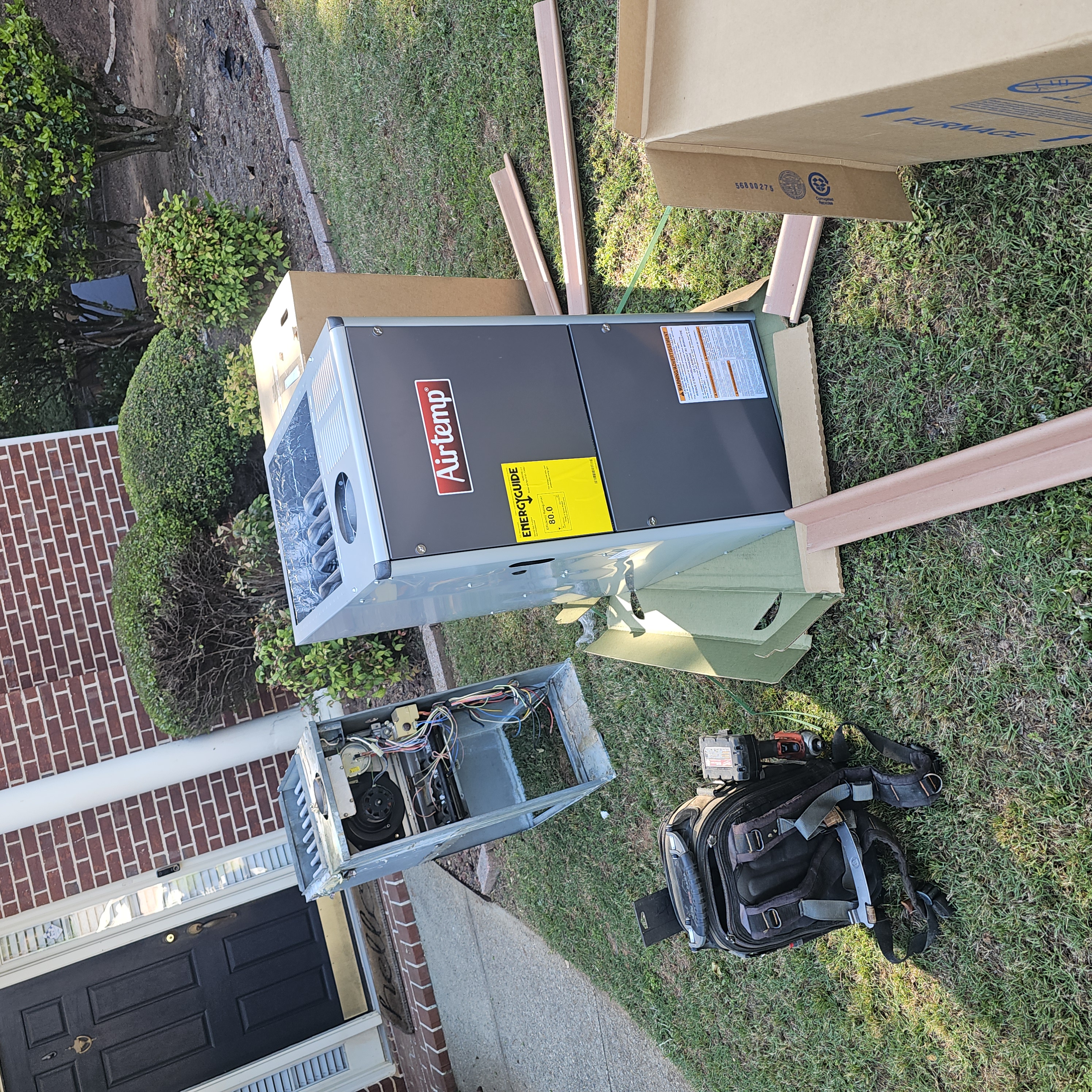 Residential AC unit installed